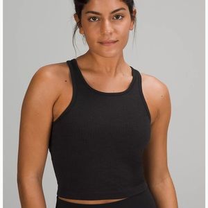 Lulu lemon Ebb to Street Cropped Racerback Tank Top size 10
